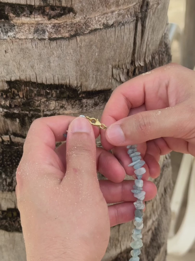 Triton Chip Necklace – Aquamarine – video 1