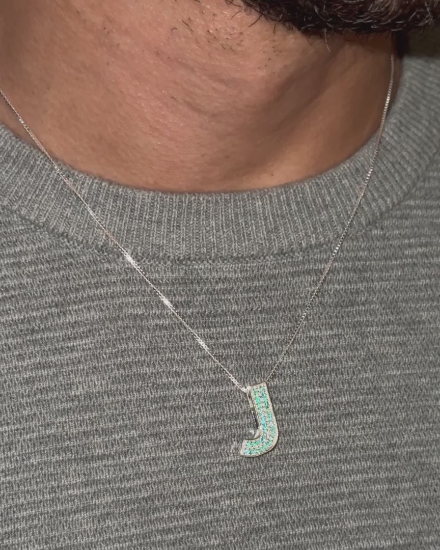 Initial Necklace – Paraíba Tourmaline – video 2