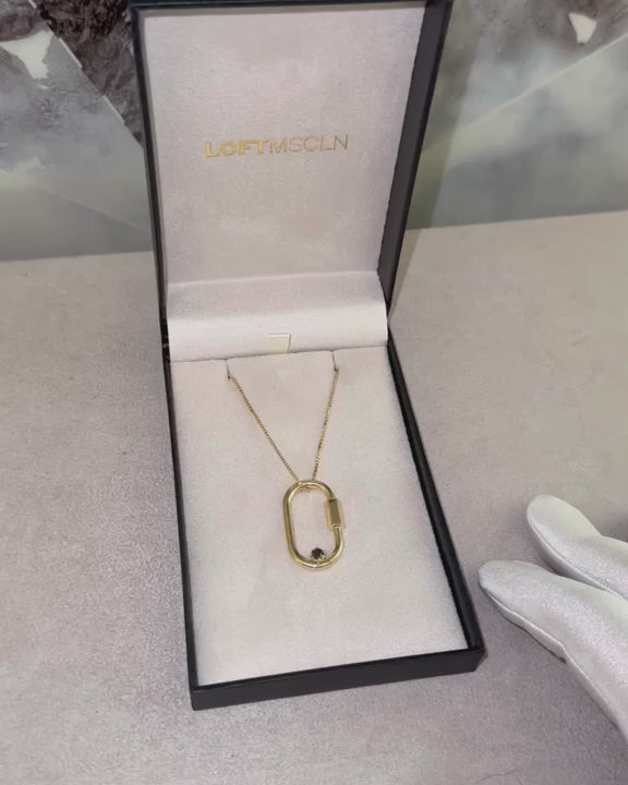 Carabiner Necklace – Black Diamond – video 1