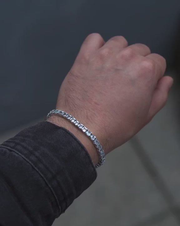 Sky Blue Topaz Tennis Bracelet 4mm – video 3