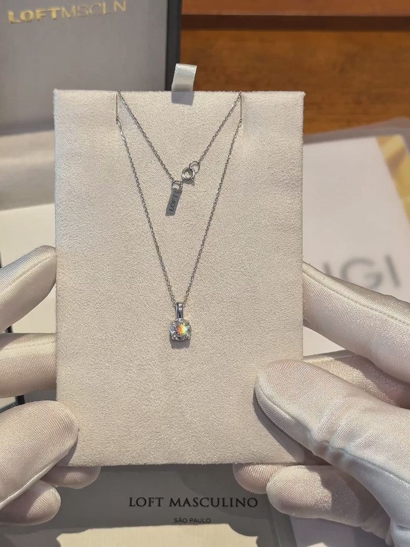 Solitaire Necklace – 1ct Diamond – video 1