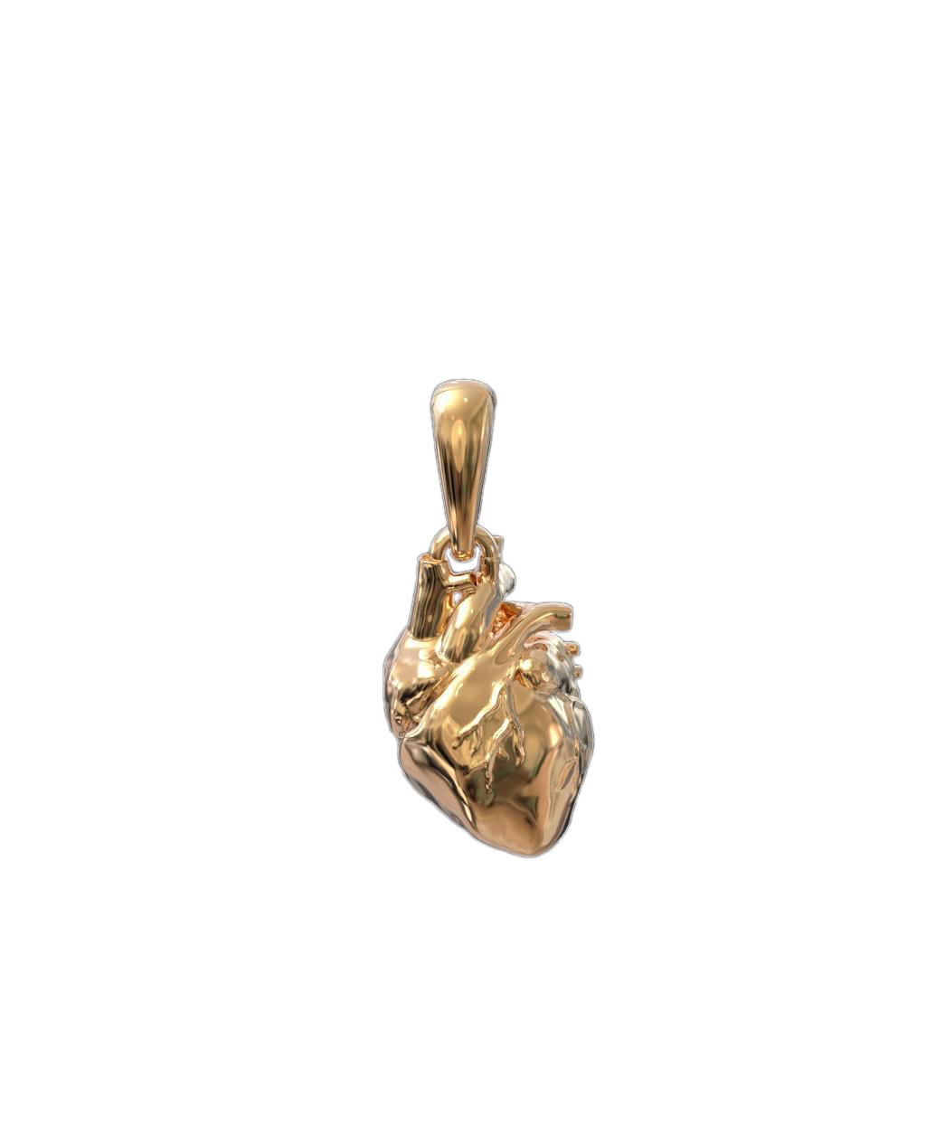 Heart Pendant in yellow gold-plated silver or 18k gold
